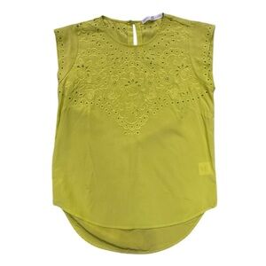 Veronica Beard 100% Silk Embroidered Blouse